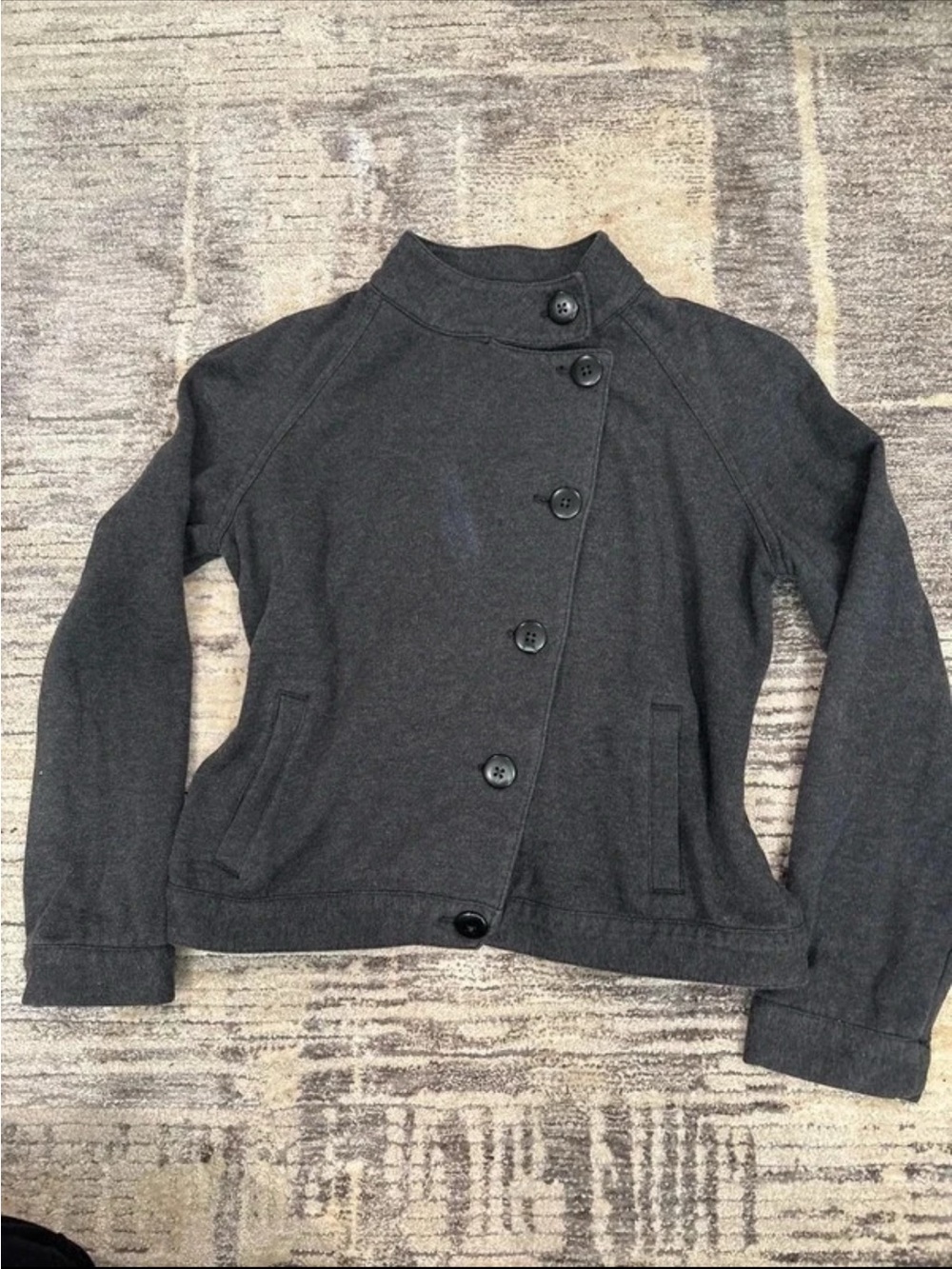 Old Navy Charcoal Gray Cute Button Jacket